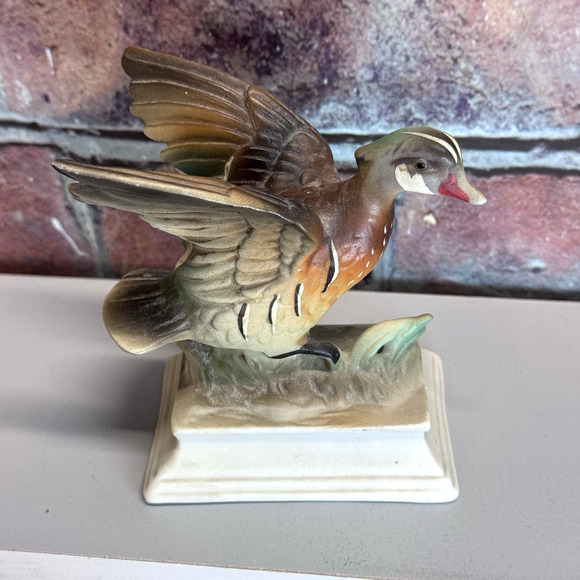 Vintage Porcelain Wood Duck Bird Figurine Napcoware Japan 7164 Hand-painted - Picture 6 of 7